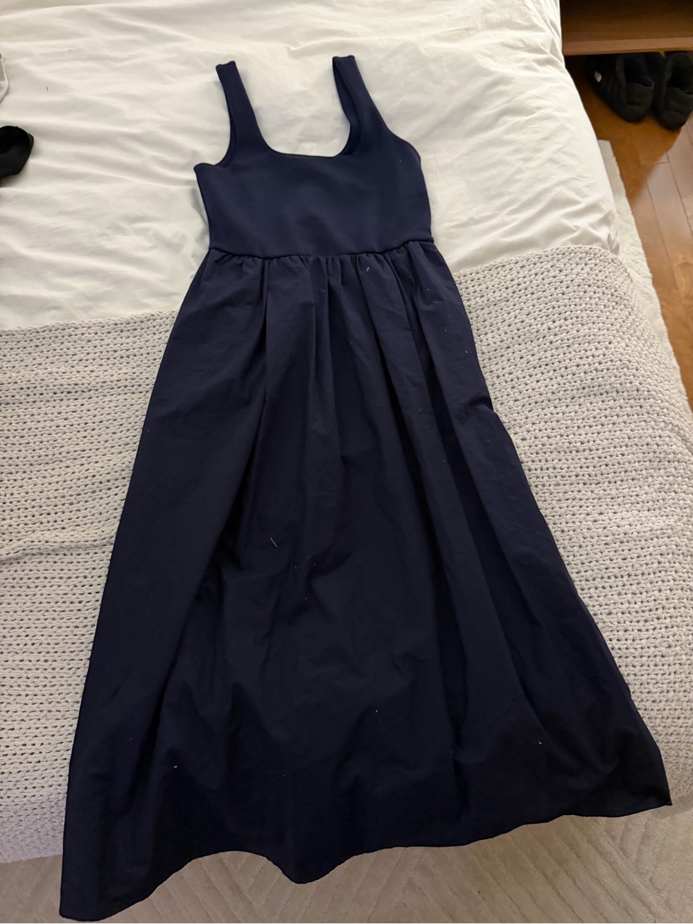 Women’s Navy Square-Neck Maxi Dress